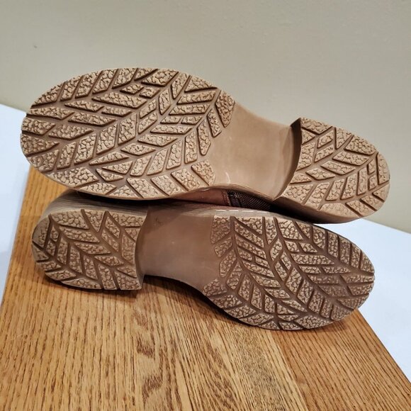 Very G Donny Booties Women Size 9.5 Brown Tan Plaid Suede Zip and Lace Up - Picture 8 of 8